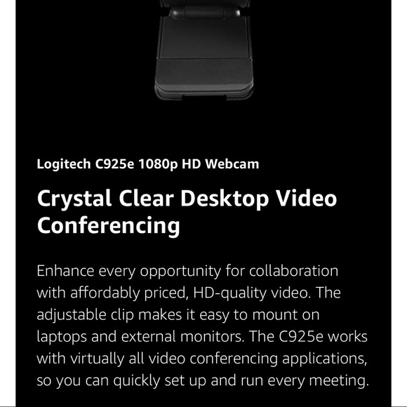 Logitech C925E BUSINESS WEBCAM new in box - Picture 10 of 15